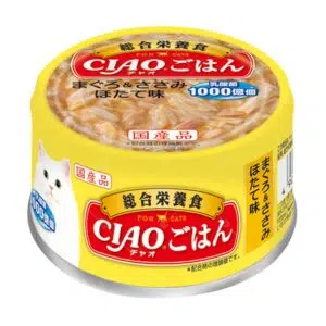 CIAO 乳酸菌綜合栄養食 – 吞拿魚雞肉配帶子味貓罐頭 85g [A-252]