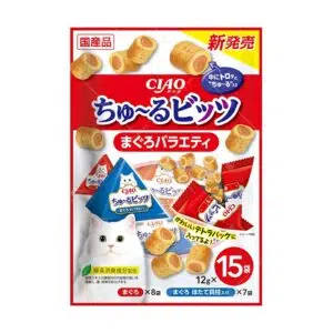CIAO – 吞拿魚流心粒派對裝貓零食 [2味 x 12g x 15袋][CS-175]