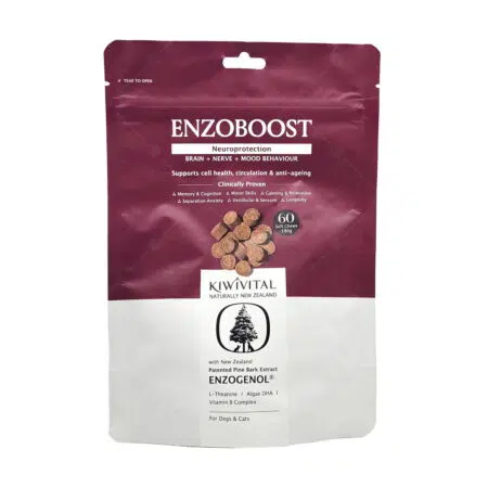Kiwivital Enzoboost - 松樹醇腦神經防禦退化營養補充粒 60粒 [貓犬用]