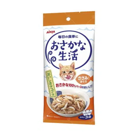 Aixia 愛喜雅 魚生活系列 – 吞拿魚配雞肉貓餐包 [60g x 3包裝][OS-3]