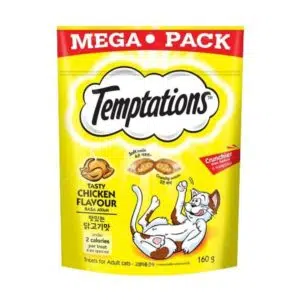 Temptations Mega Pack - 火烤嫩雞配方夾心酥貓小食 160g [增量裝]