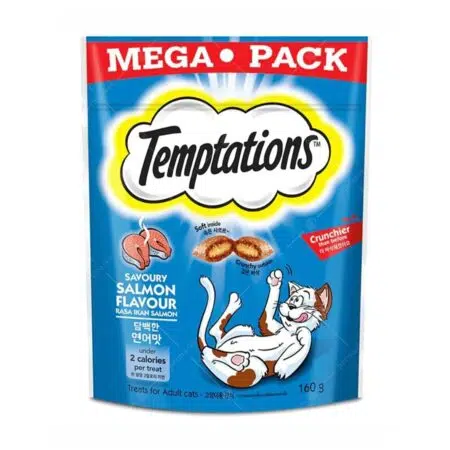 Temptations Mega Pack - 三文魚配方夾心酥貓小食 160g [增量裝]