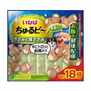 Inaba - 流心粒粒狗零食 [雞肉・烤雞肉蔬菜] [10g x 18入] [QDS-185]