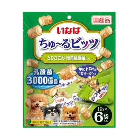 Inaba - 流心粒粒狗零食 [12g x 6入][雞肉．蔬菜] [DC-323]