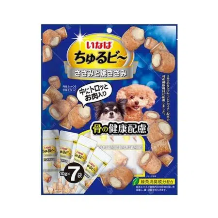 Inaba - 流心粒粒狗零食 [雞肉・烤雞肉] [骨骼健康配方] [10g x 7入] [QDS-184]