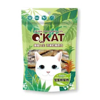 O'KAT 美喵人生 - 原條柳葉魚[凍乾原肉貓小食] 40g