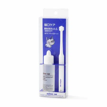 Mind Up - 液體潔牙凝膠連360度牙刷套裝 30ml [牛奶味][貓用][藍色]
