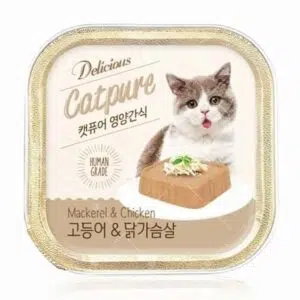 韓國 Cat Pure - 無穀物慕斯罐 100g [鯖魚、雞肉][啡色][貓用]