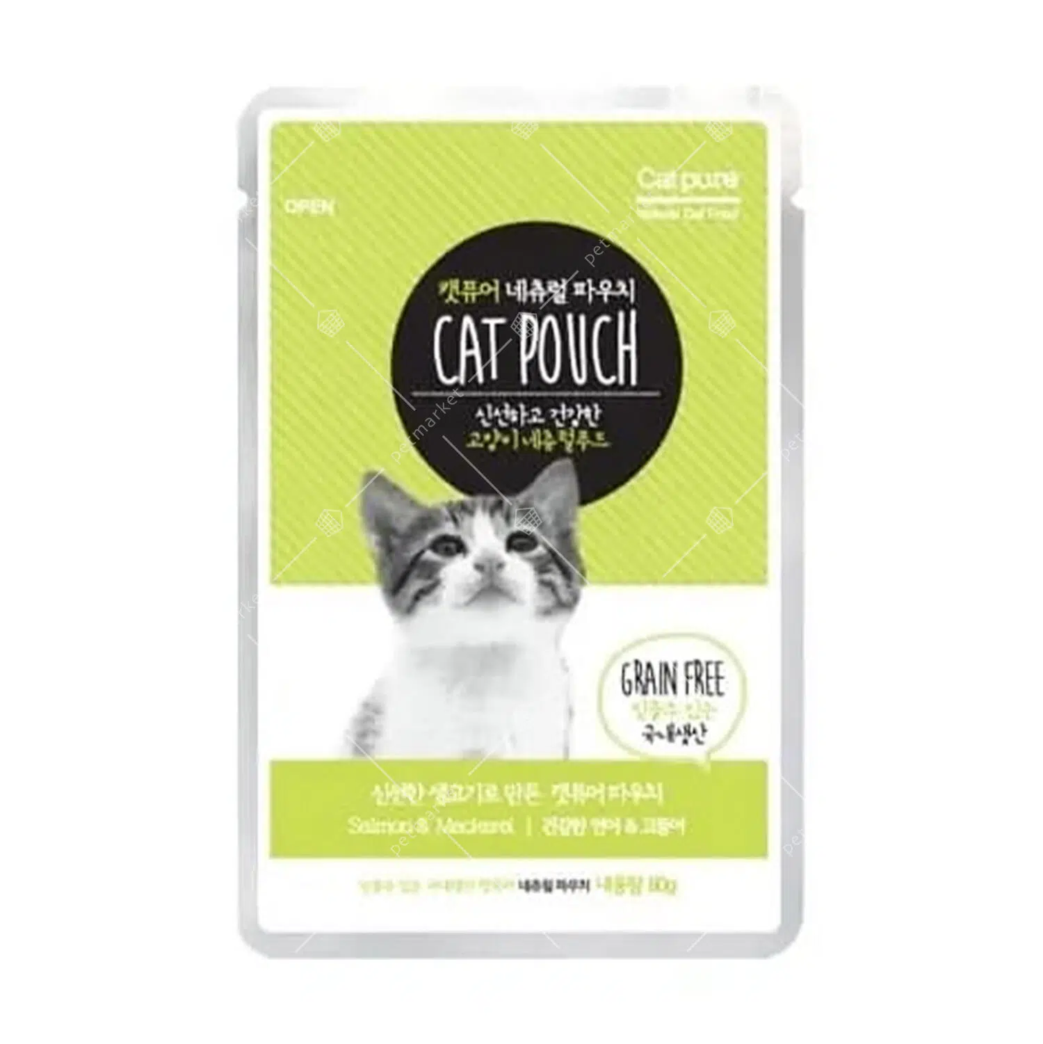韓國 Cat Pure - Cat Pouch 無穀物營養濕包 [三文魚、鯖魚][全貓] 80g