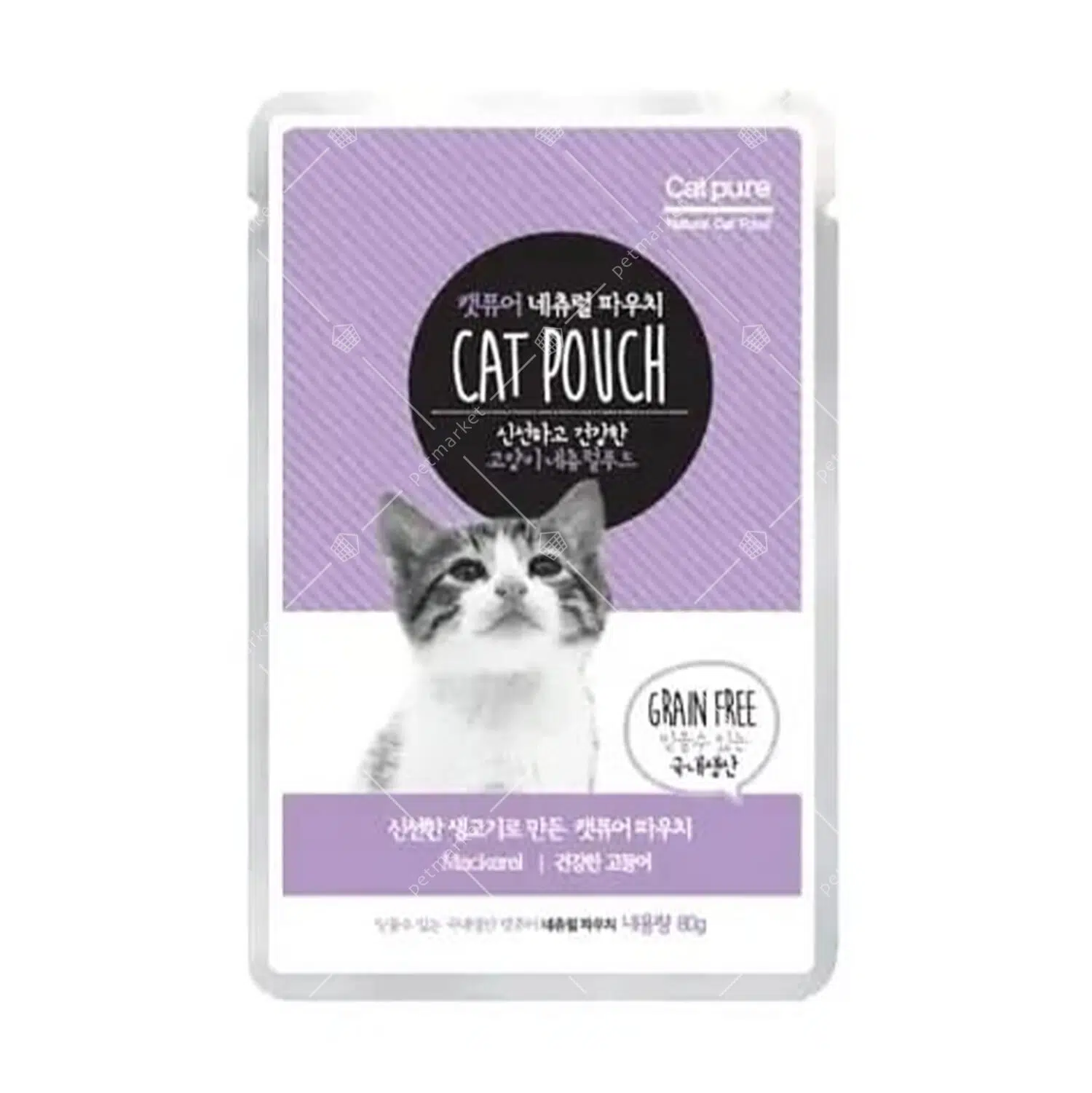 韓國 Cat Pure - Cat Pouch 無穀物營養濕包 [鯖魚][全貓] 80g