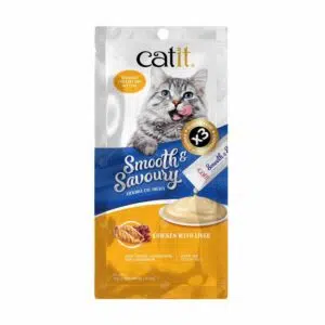 Catit - Smooth & Savoury 肉泥小食 [15g x 4本] [雞肉、雞肝] [44401]