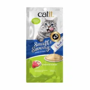 Catit - Smooth & Savoury 肉泥小食 [15g x 4] [吞拿魚、扇貝] [44405]