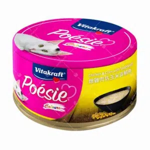 Vitakraft - Poesie Colours 燉雞肉佐玉米、鯛魚主食罐 80g [黃][成貓]