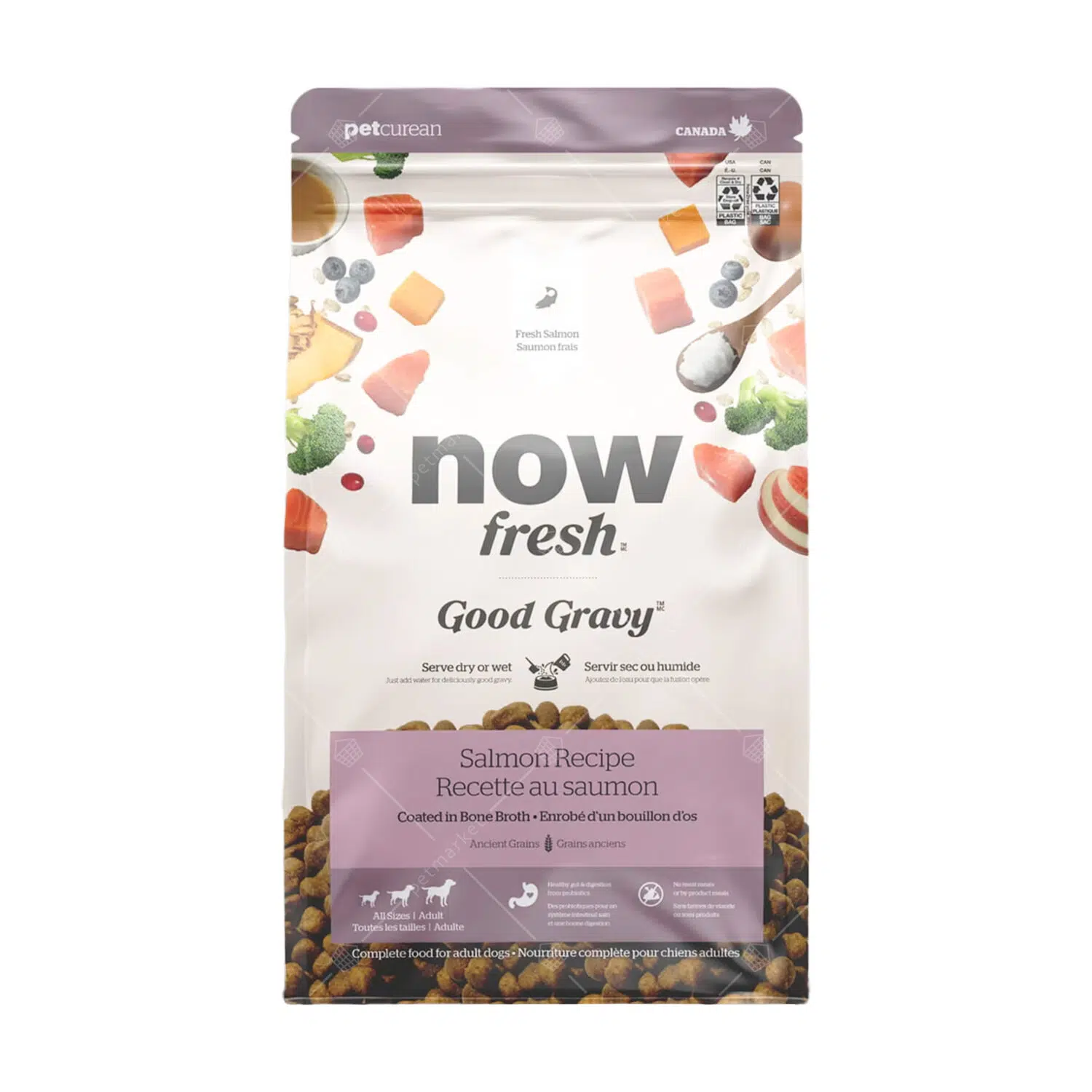 Now Fresh - 香濃骨湯外層乾糧 [三文魚+火雞骨湯][紫][成犬用]