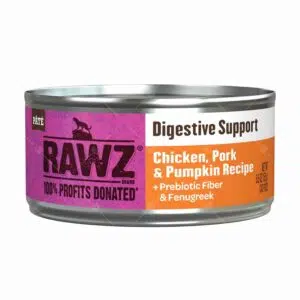 Rawz - 雞肉、豬肉和南瓜慕斯罐 155g [消化支持][白+橙][全貓用]