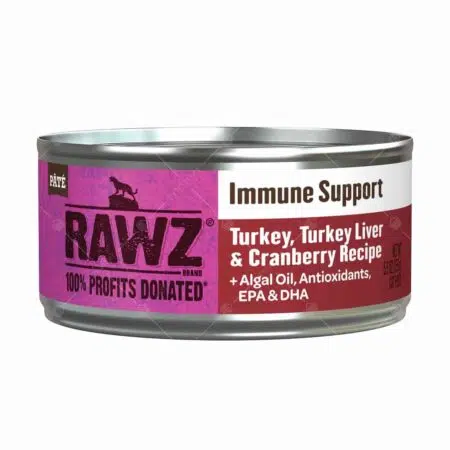 Rawz - 火雞、火雞肝和蔓越莓慕斯罐 155g [免疫支持][白+深紅][全貓用]