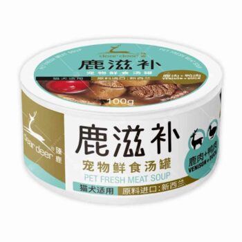 Dear Deer - Venison+Duck 鹿滋補寵物鮮食湯罐 100g [鹿肉+鴨肉][藍][貓犬用]