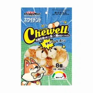DoggyMan - Chewell 雞肉牛皮卷骨棒 8件 [藍][成犬]