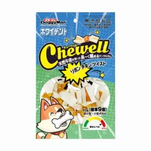 DoggyMan - Chewell 雞肉牛皮扭紋絲帶 15件 [藍][成犬]