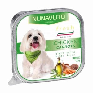 Nunavuto - Fresh Chicken Carrots 意大利鋁製肉醬狗餐盒 100g [雞肉及胡蘿蔔][綠][成犬用]