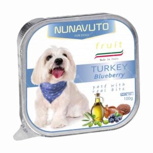 Nunavuto - Fruit Turkey Blueberry 意大利鋁製肉醬狗餐盒 100g [火雞及藍莓][藍][成犬用]