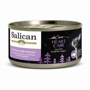 Salican - Chicken Hake Heart Care 雞肉鱈魚功能性慕斯 80g [心臟護理][紫][全貓用]