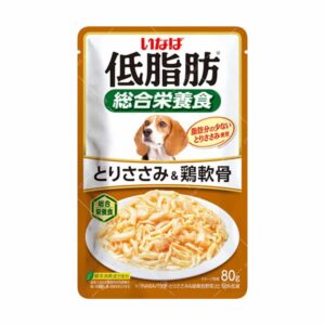 Inaba - 低脂肪綜合營養狗濕包 80g [棕][雞柳雞軟骨][QDR-163]