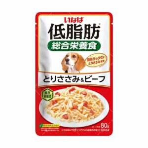 Inaba - 低脂肪綜合營養狗濕包 80g [紅][雞柳牛肉][QDR-161]
