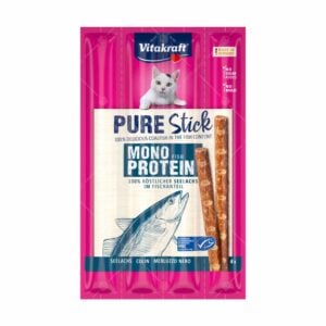 vitakraft - Pure Stick Seelachs 單一蛋白純鱈魚肉條 20g [ 5g x 4條 ][全貓用]