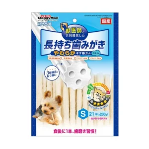 DoggyMan - 柔軟鋸齒形潔齒棒 S 21支裝 [牛奶味][超小型犬/小型犬]