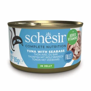 Schesir - 啫喱全齡主食貓罐頭 [吞拿魚、鱸魚] 85g