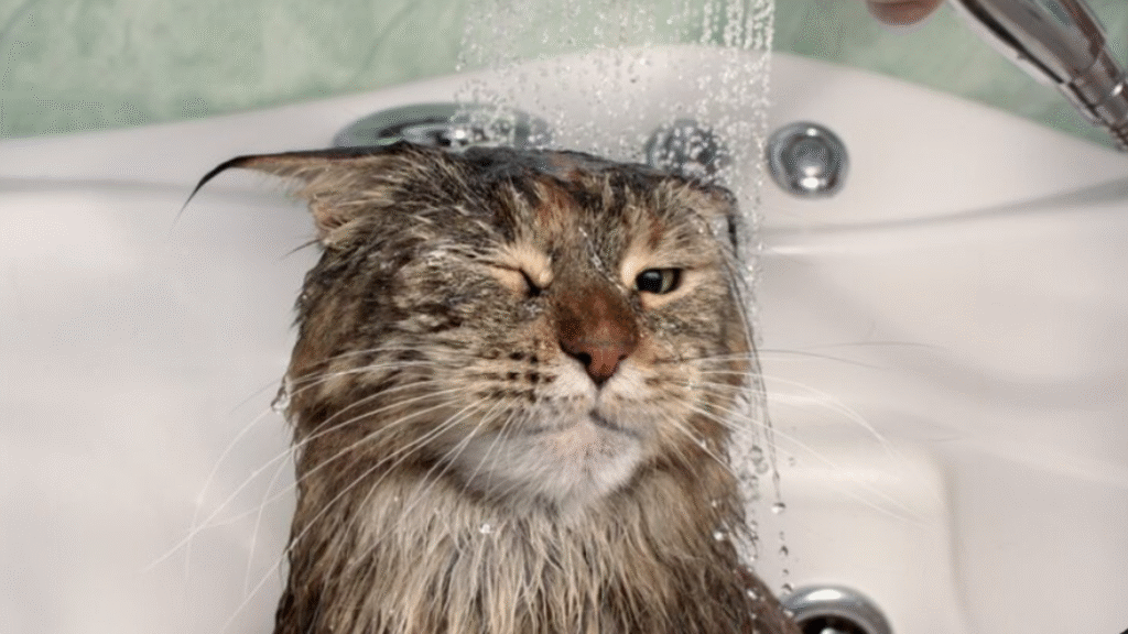 貓貓沖涼-貓要沖涼嗎-貓沖涼