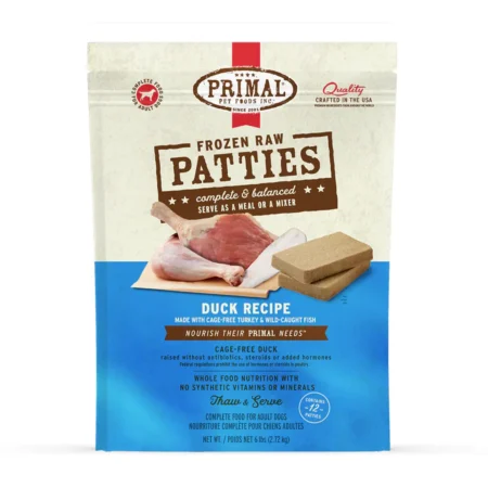 【臨期促銷-23/10/2026】Primal – Petties 急凍鮮肉餅 (走地鴨肉配方)(犬用) 6磅裝