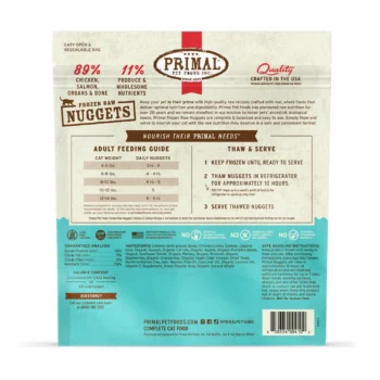 Primal – Nuggets 急凍鮮肉磚 (走地雞、野生三文魚配方)(貓用) 3磅裝 - 圖片 2