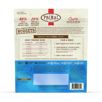 Primal – Nuggets 急凍鮮肉磚 (走地鴨肉配方)(犬用) 3磅裝 - Image 2