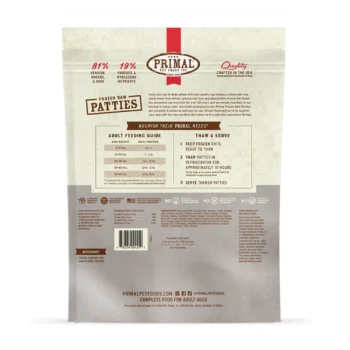 Primal – Petties 急凍鮮肉餅 (草飼鹿肉配方)(犬用) 6磅裝 - 圖片 9