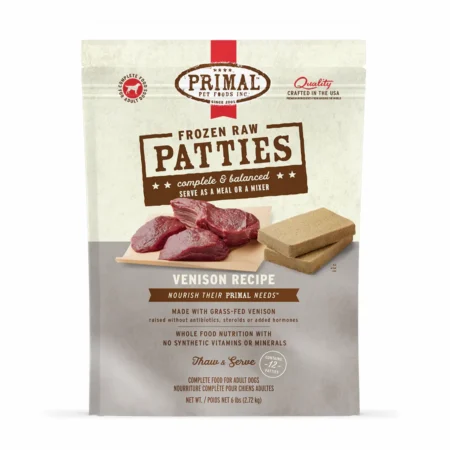 Primal – Petties 急凍鮮肉餅 (草飼鹿肉配方) 6磅裝