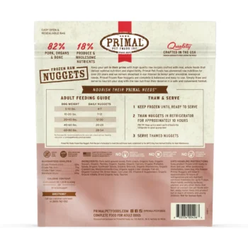 【臨期促銷-04/10/2026】Primal – Nuggets 急凍鮮肉磚 (走地豬肉配方)(犬用) 3磅裝 - 圖片 2