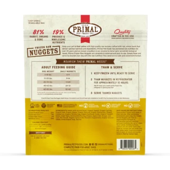 Primal – Nuggets 急凍鮮肉磚 (農場飼養兔肉配方)(犬用) 3磅裝 - Image 2