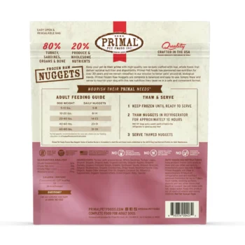 Primal – Nuggets 急凍鮮肉磚 (火雞、野生沙甸魚配方)(犬用) 3磅裝 - Image 2