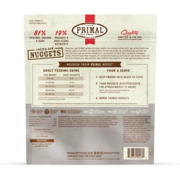 Primal – Nuggets 急凍鮮肉磚 (草飼鹿肉配方)(犬用) 3磅裝 - Image 2