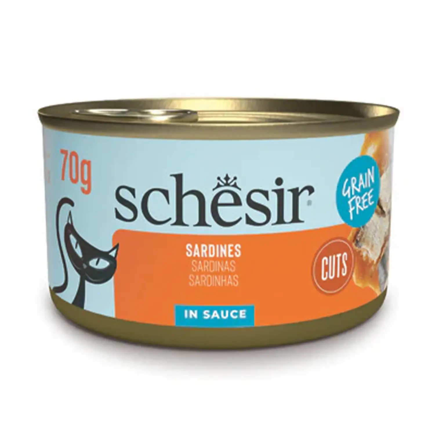 8005852111104 Schesir - 無穀汁煮沙丁魚全齡主食貓罐頭 70g - 圖片 1